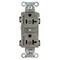 Hubbell Wiring Device-Kellems Straight Blade Receptacle, 5-20R, 20 A, 125V AC, 2 Pole, 3 Wire, Grounded BR20C2GRY - alternate 5